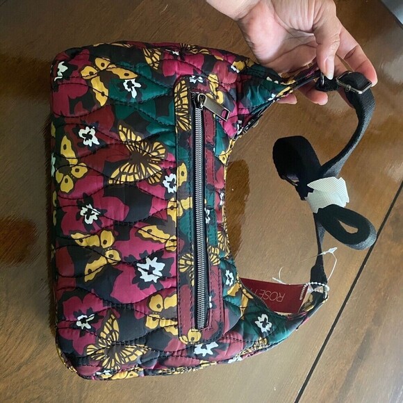 ROSETTI Floral Butterfly Shoulder Bag Lightweight with Strap Multicolor Zip New - Picture 8 of 16